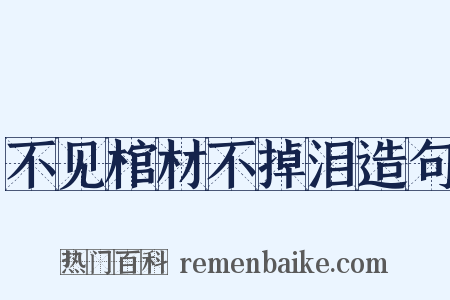 不见棺材不掉泪造句是什么意思的图片